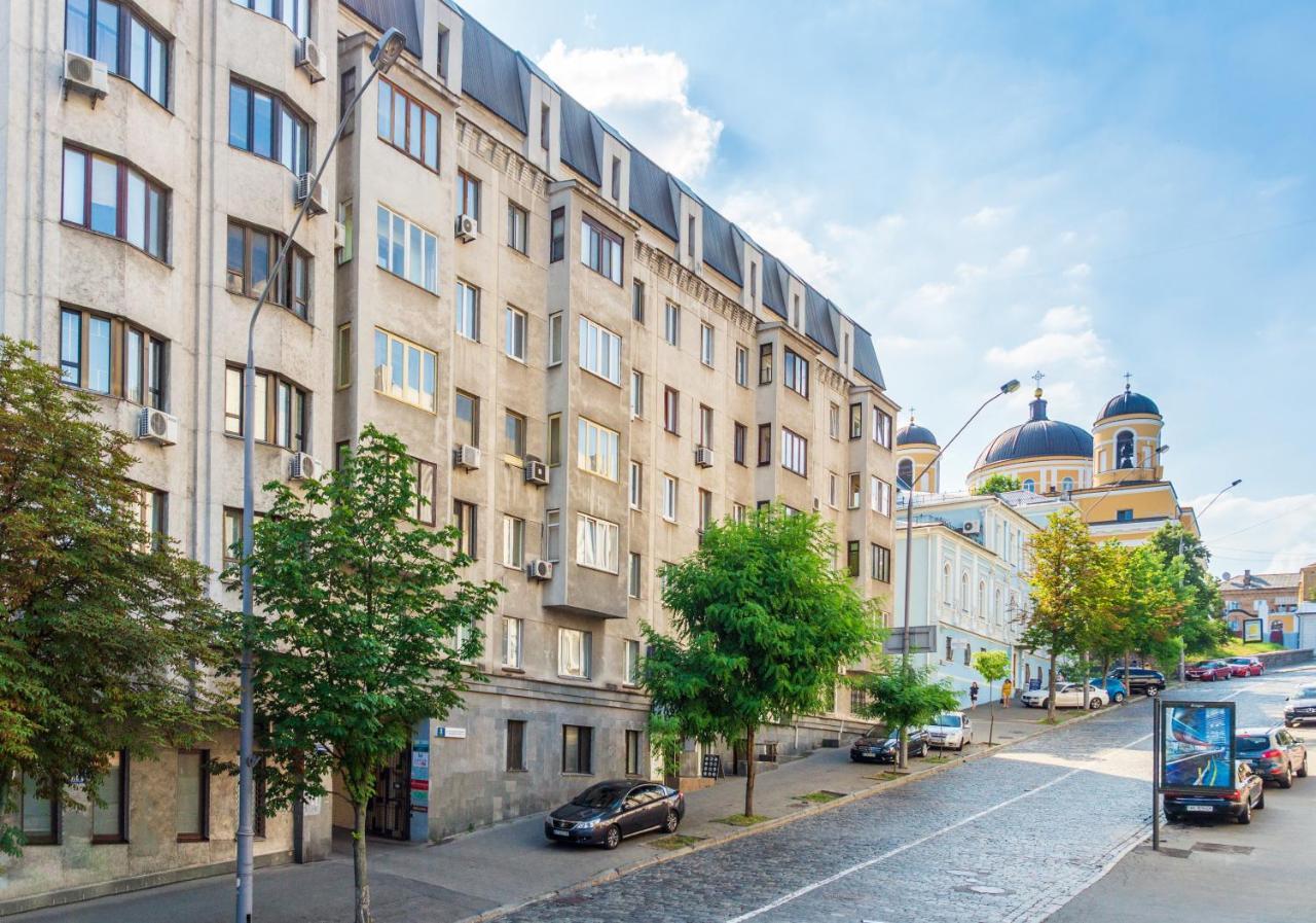 קייב Apartment Triokhsviatytelskaya Street 3 מראה חיצוני תמונה
