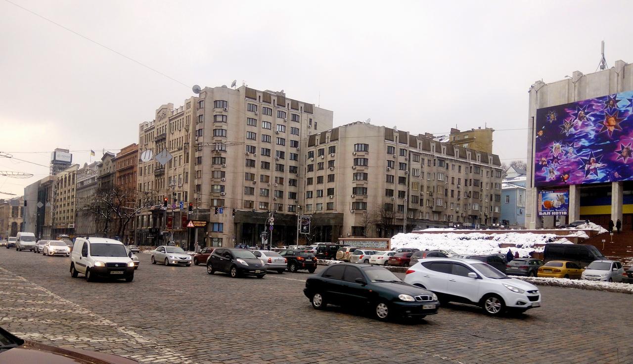 קייב Apartment Triokhsviatytelskaya Street 3 מראה חיצוני תמונה